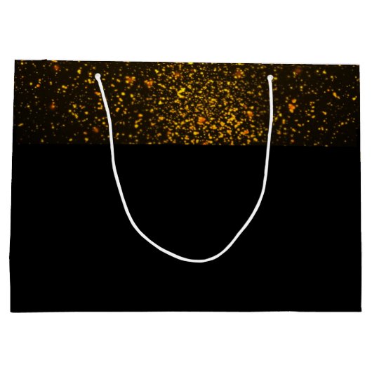 Grand Sac Cadeau Black and Gold Pre-Personalized Monogram Gift Bag (Dos)