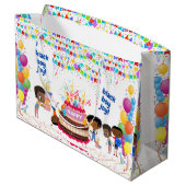 Grand Sac Cadeau Black Boy Joy Anniversaire (Dos Angle)