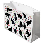 Grand Sac Cadeau Black Cats Peppermints Gift Bag (Dos Angle)