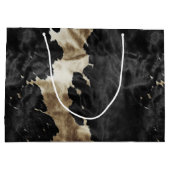 Grand Sac Cadeau Black Gold Cream Western Cowhide (Dos)