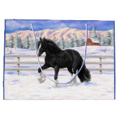 Grand Sac Cadeau Black Gypsy Vanner Irlandais Cob Brouillon Cheval  (Dos)