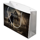 Grand Sac Cadeau Black Labrador Halloween (Dos Angle)