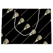 Grand Sac Cadeau Black Lacrosse (Devant)