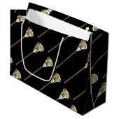 Grand Sac Cadeau Black Lacrosse (Devant Angle)