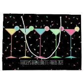 Grand Sac Cadeau Black Martini Cocktail Confetti Party Celebration (Dos)