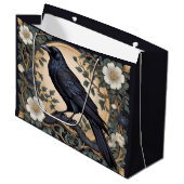 Grand Sac Cadeau Black Raven William Morris inspiré (Devant Angle)