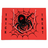 Grand Sac Cadeau Black Spider en Web (Devant)