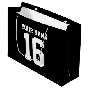 Grand Sac Cadeau Black Sporty Team Jersey