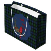 Grand Sac Cadeau Black Watch Ancient Scottish Tartan  Cardinal (Dos Angle)