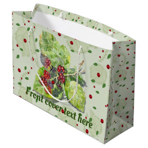 Grand Sac Cadeau BlackBerry vert et rouge