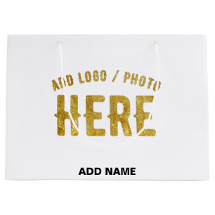 GRAND SAC CADEAU BLANC PERSONNALISABLE MODERNE DE MARQUE VÉRIFIÉ ST