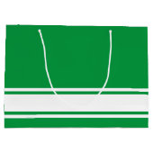 Grand Sac Cadeau Blancs Raffinés Sur Kelly Green (Dos)