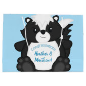 Grand Sac Cadeau Bleu Baby shower (Dos)