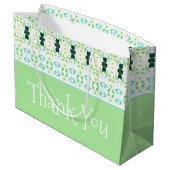 Grand Sac Cadeau Bleu clair et vert (Dos Angle)