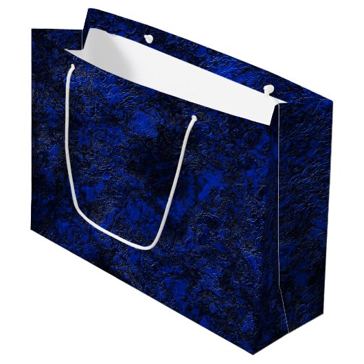 Grand Sac Cadeau Bleu cobalt (Devant Angle)