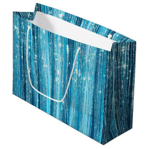 Grand Sac Cadeau Bleu de verre d'Aqua