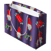 Grand Sac Cadeau Bleu des elfes (Dos Angle)