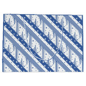 Grand Sac Cadeau Bleu et blanc abstrait (Dos)
