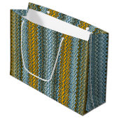 Grand Sac Cadeau Bleu et or (Devant Angle)