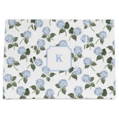 Grand Sac Cadeau Bleu Hydrangée en fleur (Devant)