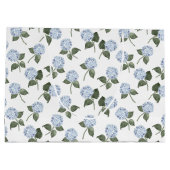 Grand Sac Cadeau Bleu Hydrangée en fleur (Dos)