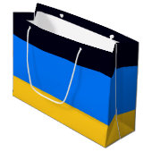 Grand Sac Cadeau Bleu jaune (Devant Angle)