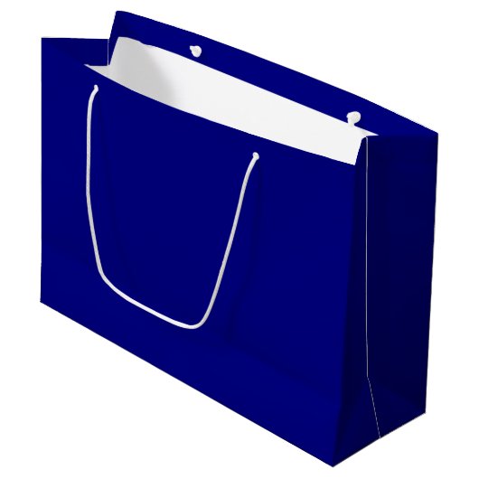 Grand sac cadeau bleu marine (Devant Angle)