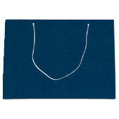 Grand Sac Cadeau Bleu marine foncé texturé (Devant)