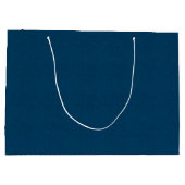 Grand Sac Cadeau Bleu marine foncé texturé (Dos)
