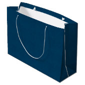 Grand Sac Cadeau Bleu marine foncé texturé (Dos Angle)