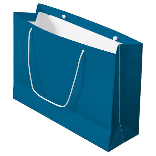 Grand sac cadeau bleu mer (Devant Angle)
