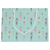 Grand Sac Cadeau Bleu Moderne Artistique Piscine (Devant)