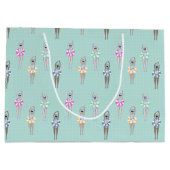 Grand Sac Cadeau Bleu Moderne Artistique Piscine (Dos)