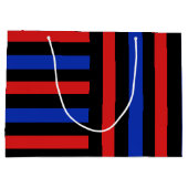 Grand Sac Cadeau Bleu, noir et rouge (Dos)