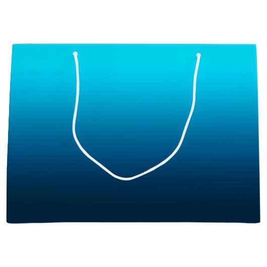 Grand Sac Cadeau Bleu rayé (Devant)