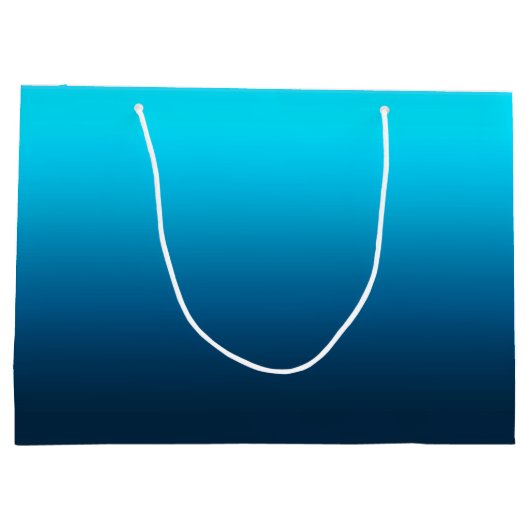 Grand Sac Cadeau Bleu rayé (Dos)