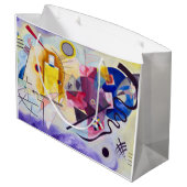 Grand Sac Cadeau Bleu rouge jaune, Kandinsky astucieux (Dos Angle)