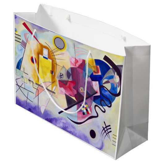 Grand Sac Cadeau Bleu rouge jaune, Kandinsky astucieux (Dos Angle)