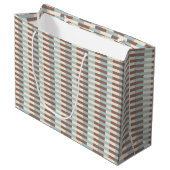 Grand Sac Cadeau Bleu Tan Brown (Devant Angle)