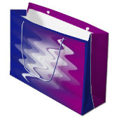 Grand Sac Cadeau Bleu violet blanc (Devant Angle)