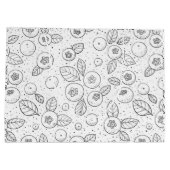 Grand Sac Cadeau Bleuets en noir et blanc (Dos)