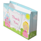 Grand Sac Cadeau Blonde Princesse et Dragon Merci (Devant Angle)