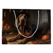 Grand Sac Cadeau Bloodhound Citrouilles Halloween effrayant (Dos)
