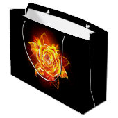 Grand Sac Cadeau Blooming Fire Rose (Dos Angle)