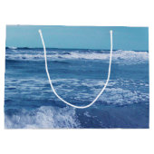 Grand Sac Cadeau Blue Atlantic Ocean Waves Nuages Sky Photographie (Dos)