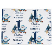 Grand Sac Cadeau Blue Boy First Christmas  (Dos)