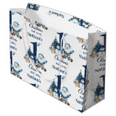 Grand Sac Cadeau Blue Boy First Christmas  (Dos Angle)