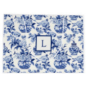 Grand Sac Cadeau Blue Chinoiserie Monogram  (Dos)