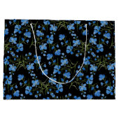 Grand Sac Cadeau Blue Cosmos Flowers (Dos)