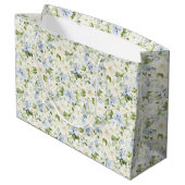 Grand Sac Cadeau Blue Cream Floral Wedding (Dos Angle)